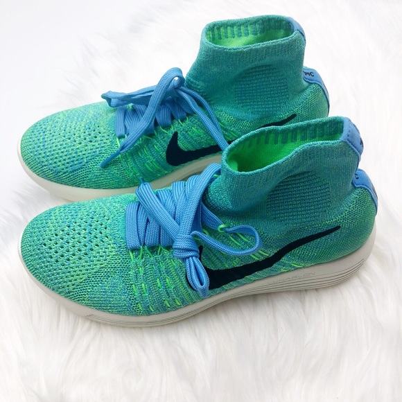 Nike Shoes - New Nike Lunarepic Flyknit Running Neon Sneakers
